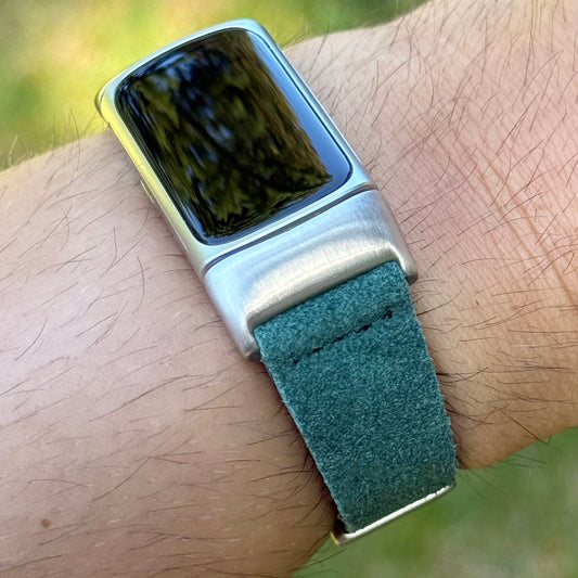 The Capri: Hunter Green Suede Fitbit Charge Watch Strap