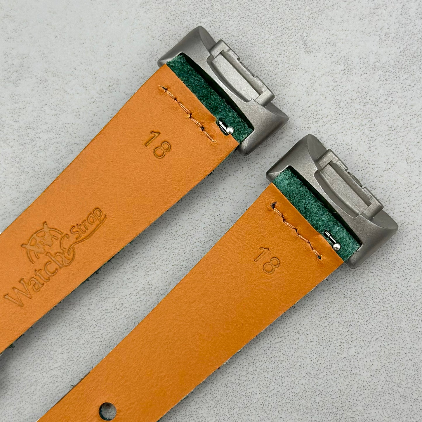 The Capri: Hunter Green Suede Fitbit Charge Watch Strap