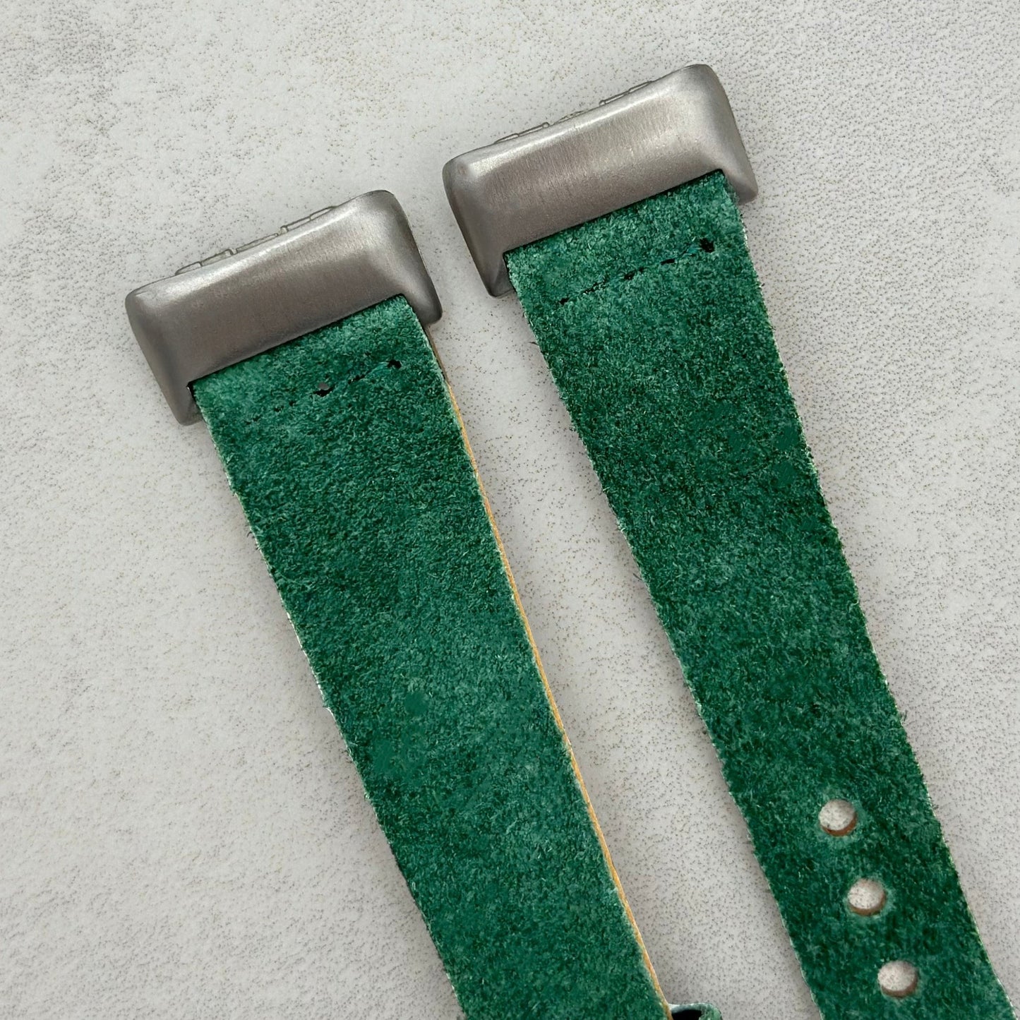 The Capri: Hunter Green Suede Fitbit Charge Watch Strap