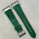 The Capri: Hunter Green Suede Garmin QuickFit Watch Strap