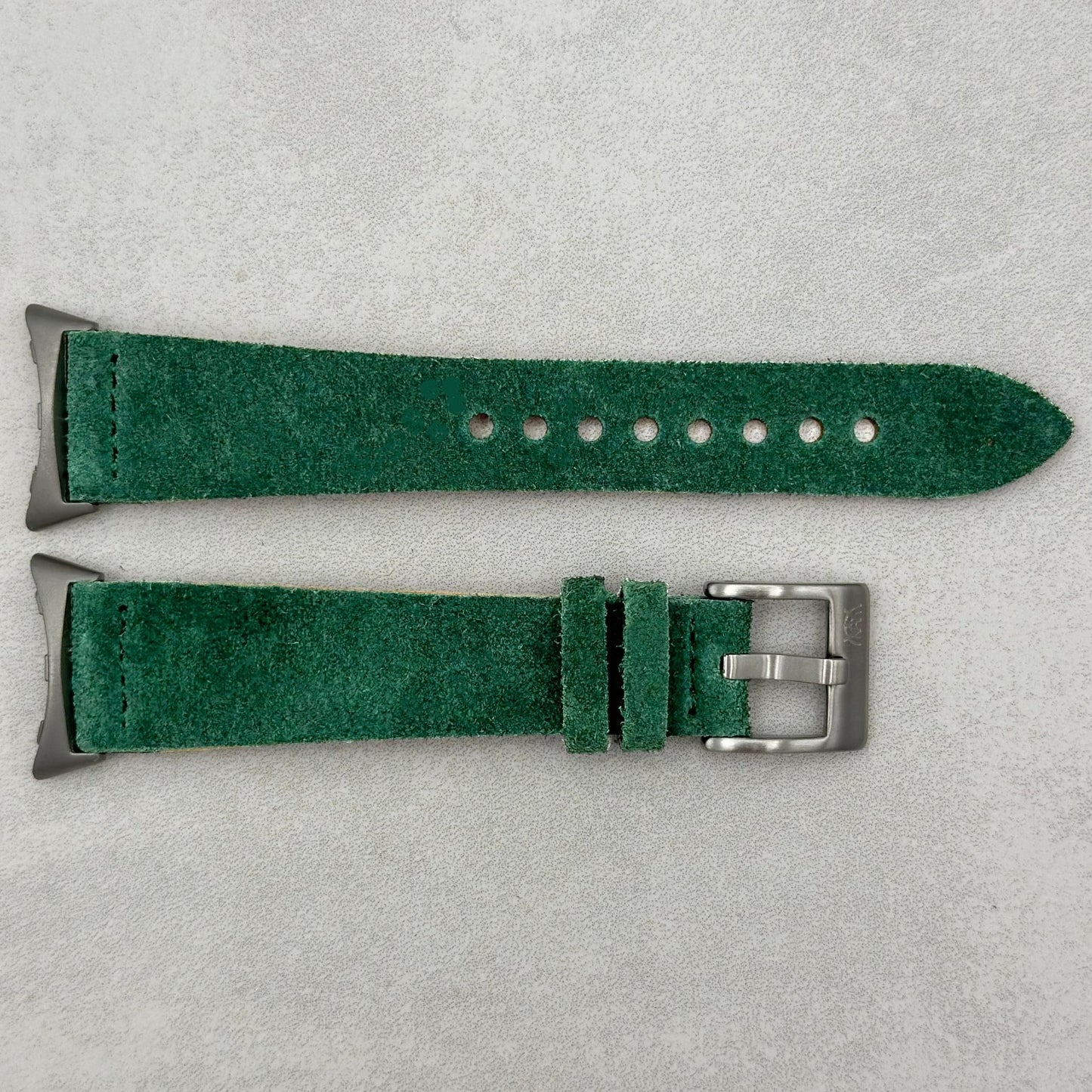 The Capri: Hunter Green Suede Google Pixel Watch Strap