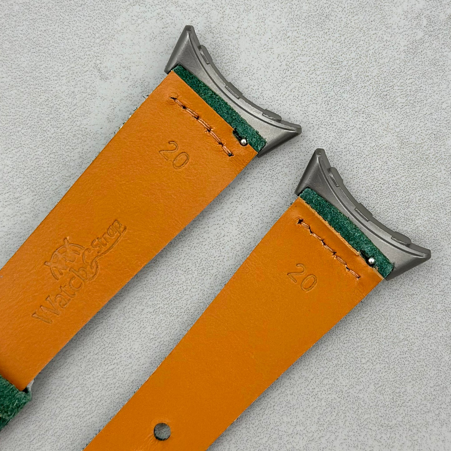 The Capri: Hunter Green Suede Google Pixel Watch Strap