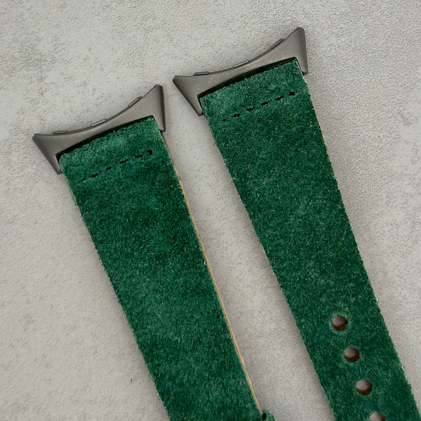The Capri: Hunter Green Suede Google Pixel Watch Strap