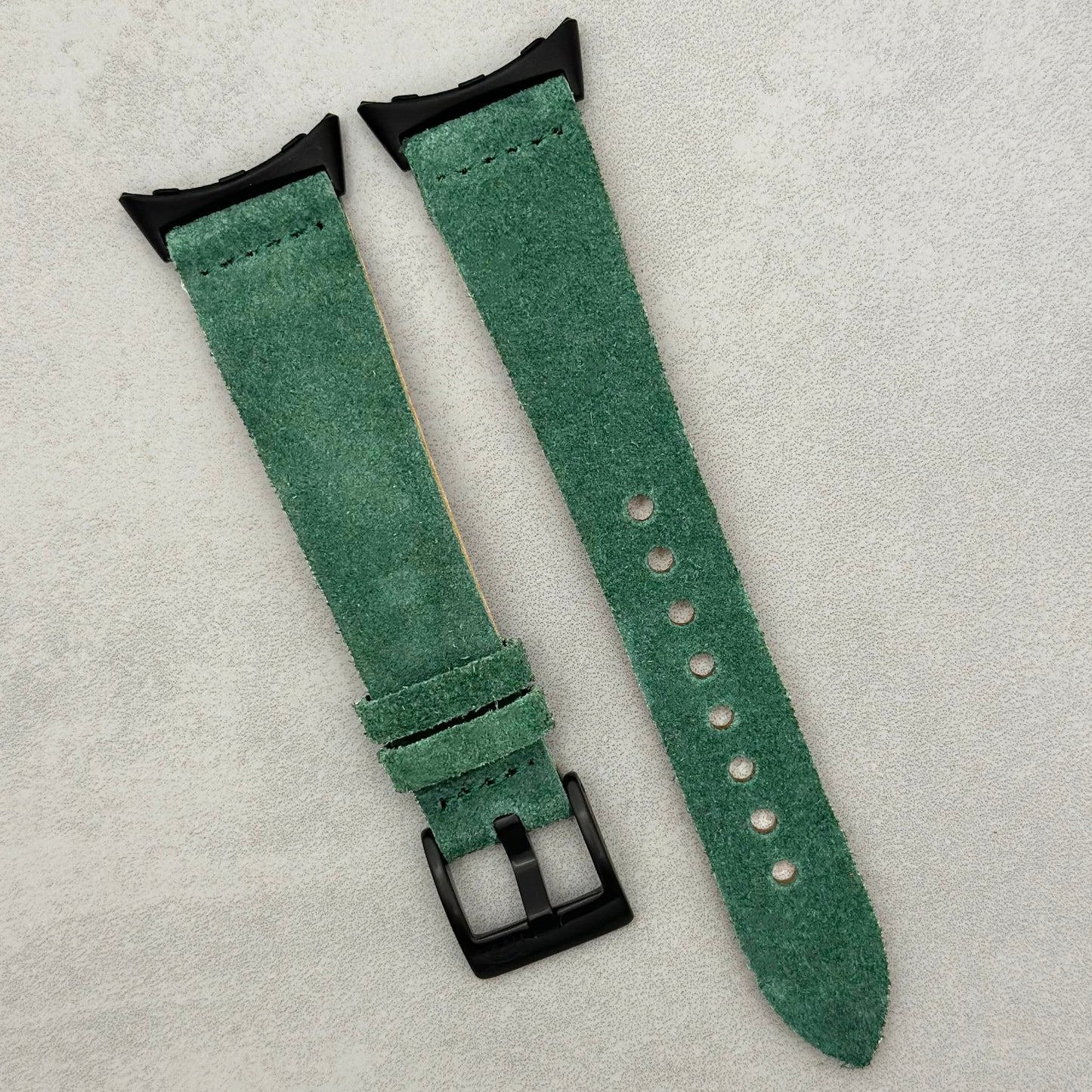 The Capri: Hunter Green Suede Google Pixel Watch Strap