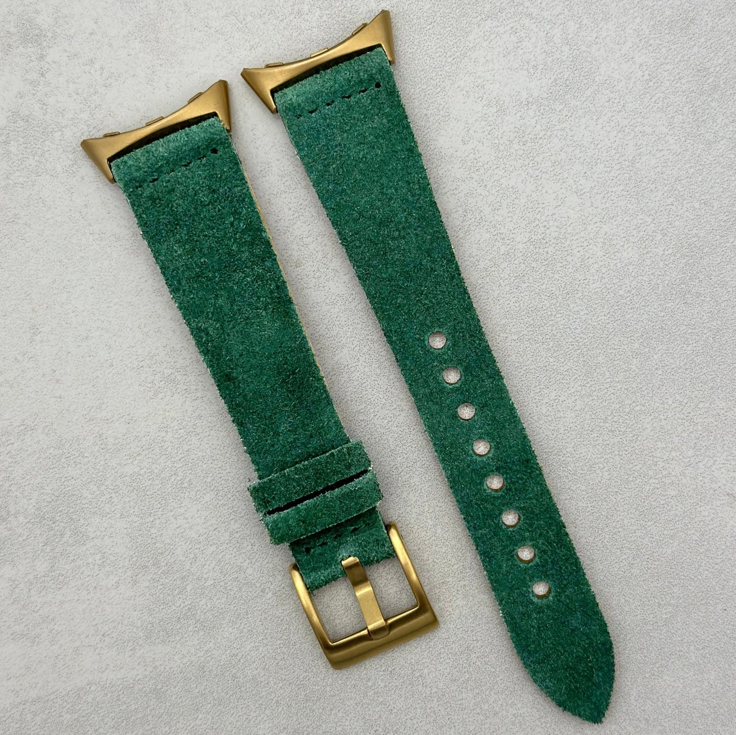 The Capri: Hunter Green Suede Google Pixel Watch Strap