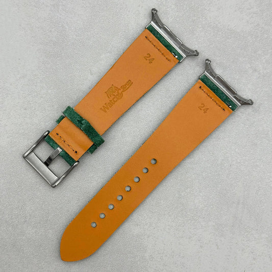 The Capri: Hunter Green Suede Samsung Galaxy Watch Ultra Strap
