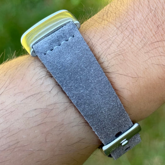 The Capri: Light Grey Suede Fitbit Charge Watch Strap