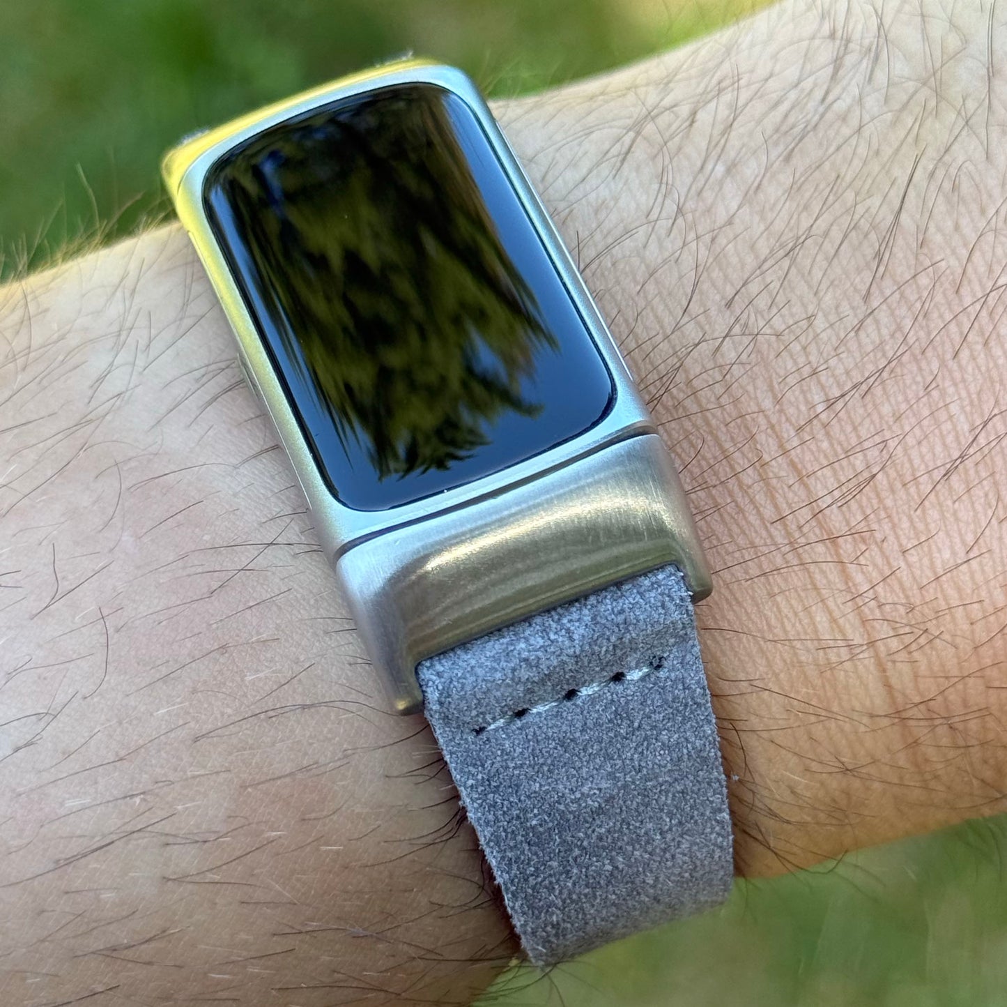 The Capri: Light Grey Suede Fitbit Charge Watch Strap