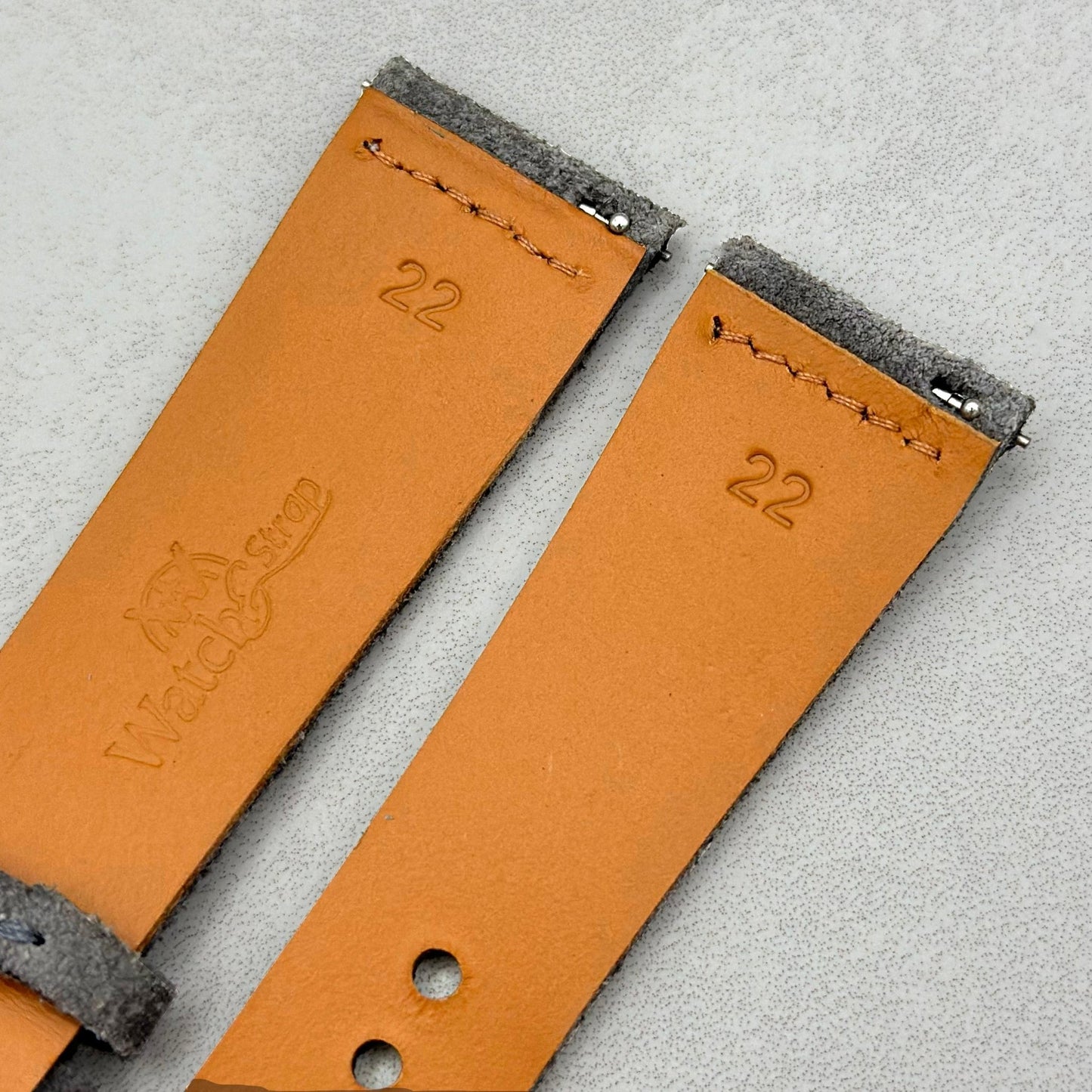 The Capri: Light Grey Suede Watch Strap