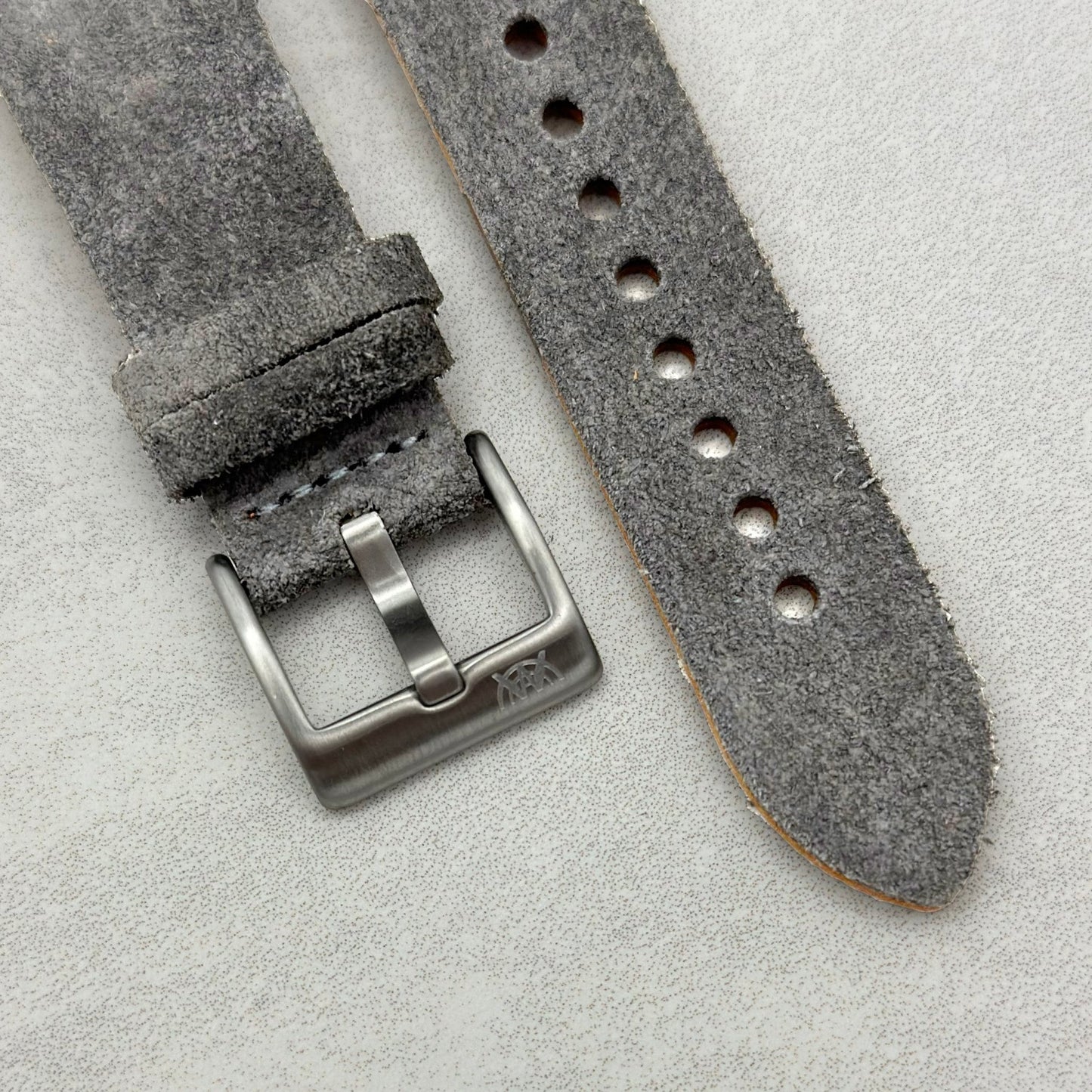 The Capri: Light Grey Suede Fitbit Charge Watch Strap