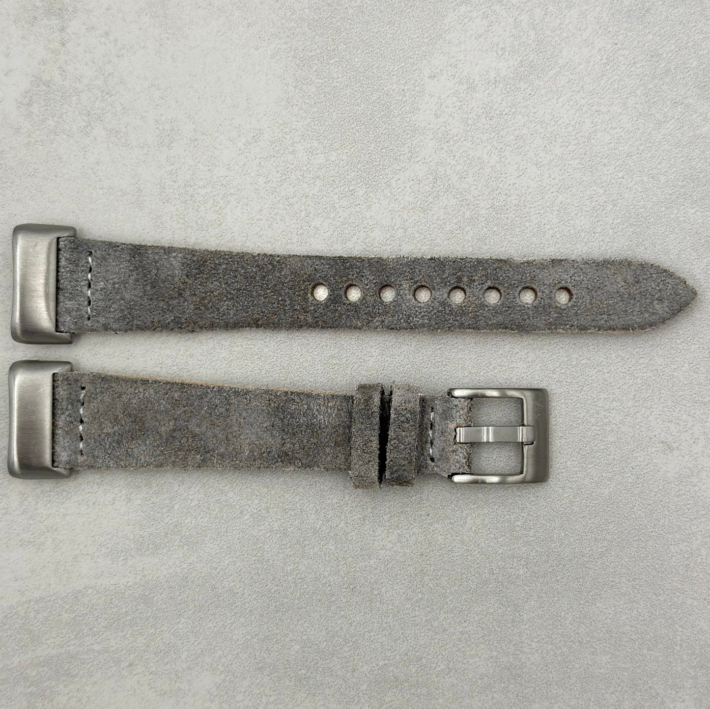 The Capri: Light Grey Suede Fitbit Charge Watch Strap