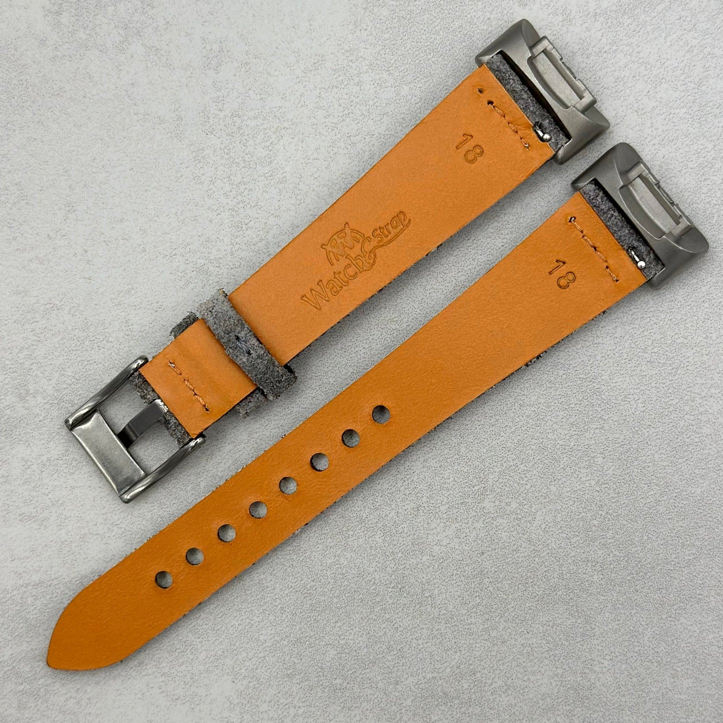 The Capri: Light Grey Suede Fitbit Charge Watch Strap