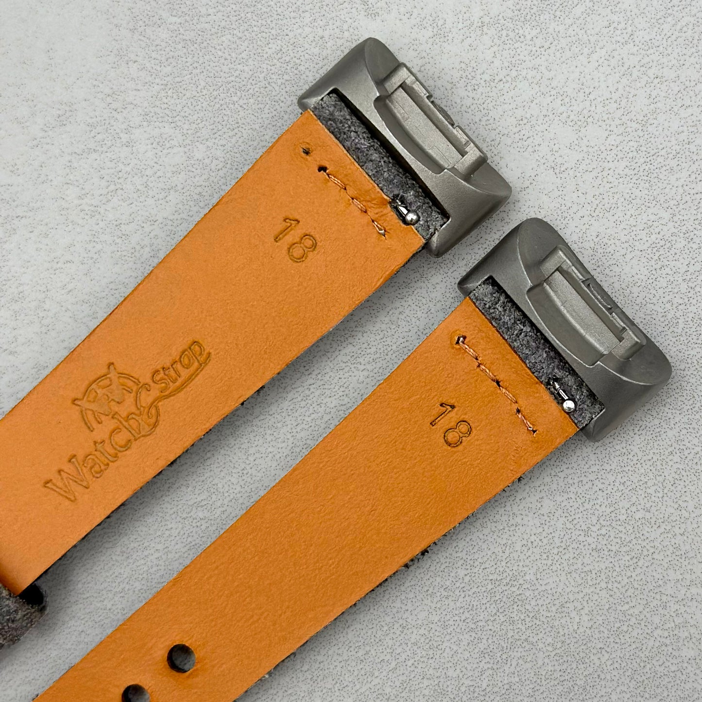 The Capri: Light Grey Suede Fitbit Charge Watch Strap