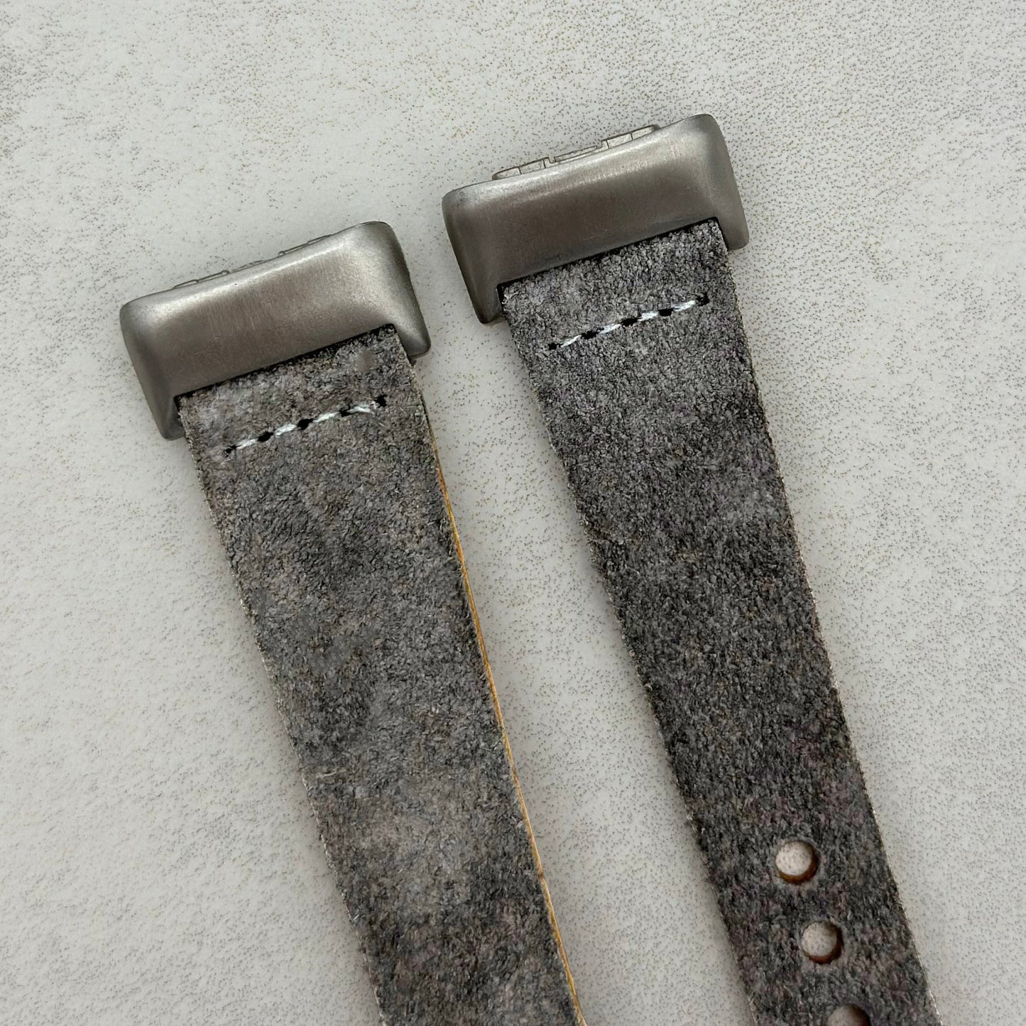The Capri: Light Grey Suede Fitbit Charge Watch Strap