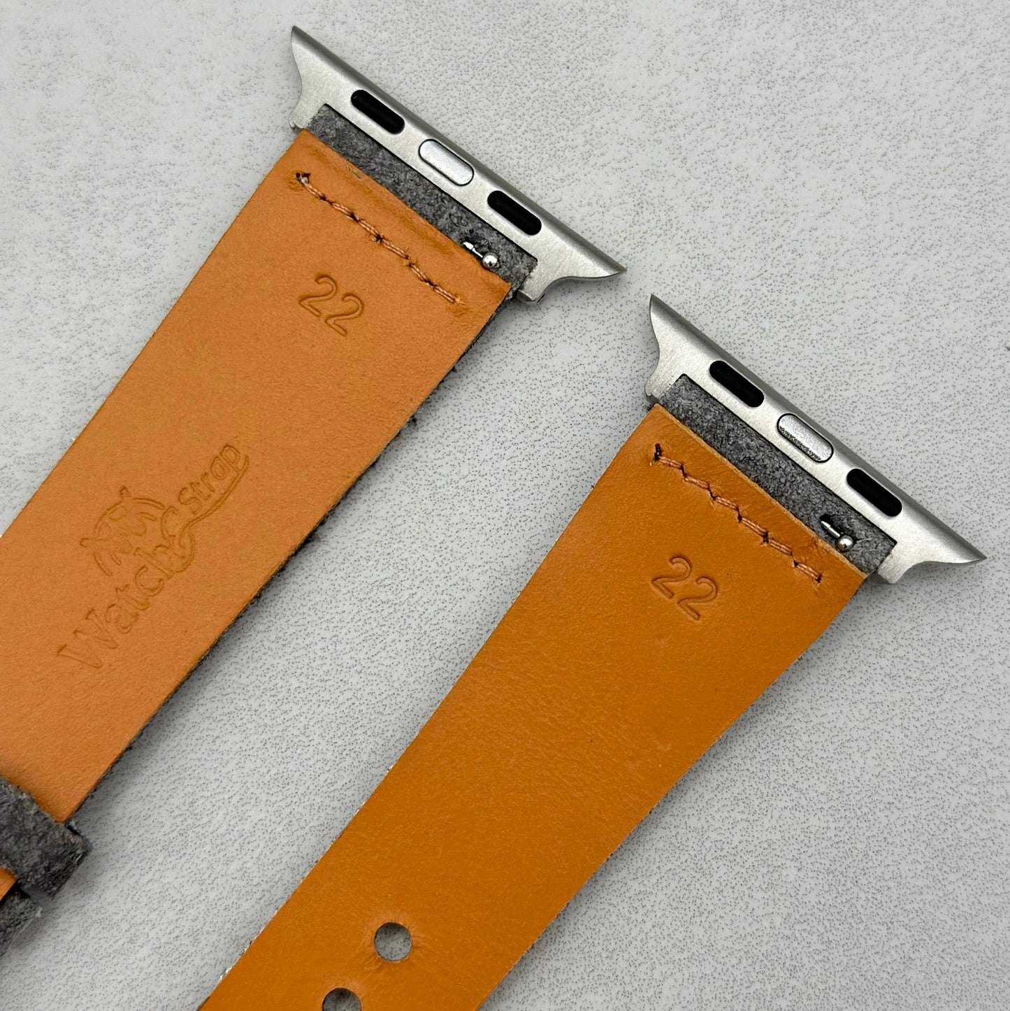 The Capri: Light Grey Suede Apple Watch Strap
