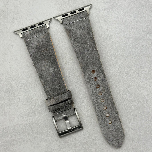 The Capri: Light Grey Suede Apple Watch Strap
