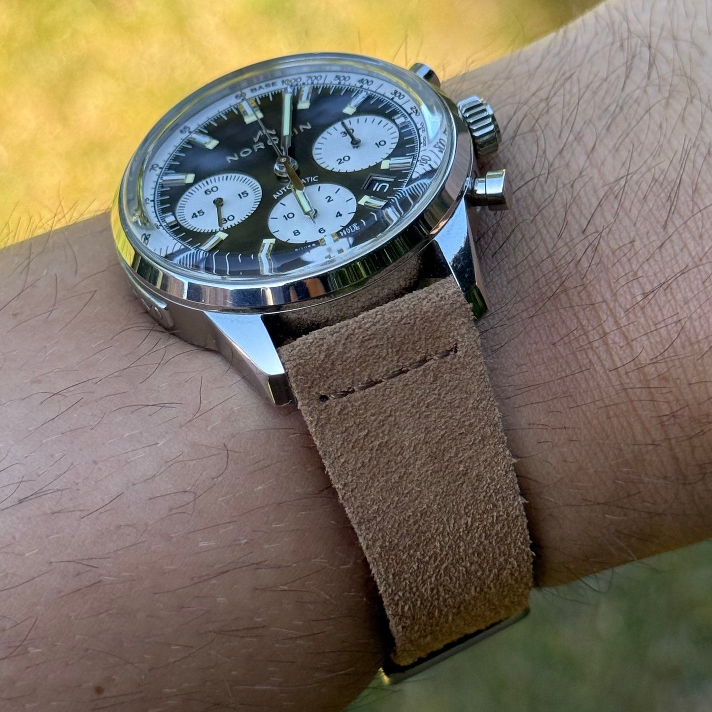 The Capri: Sand Tan Suede Watch Strap