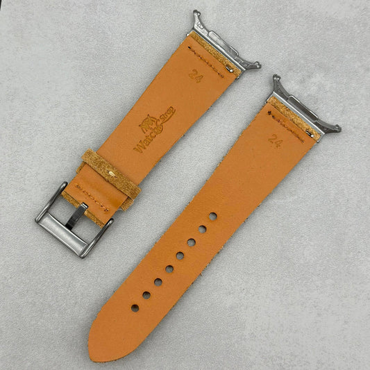 The Capri: Sand Tan Suede Samsung Galaxy Watch Ultra Strap