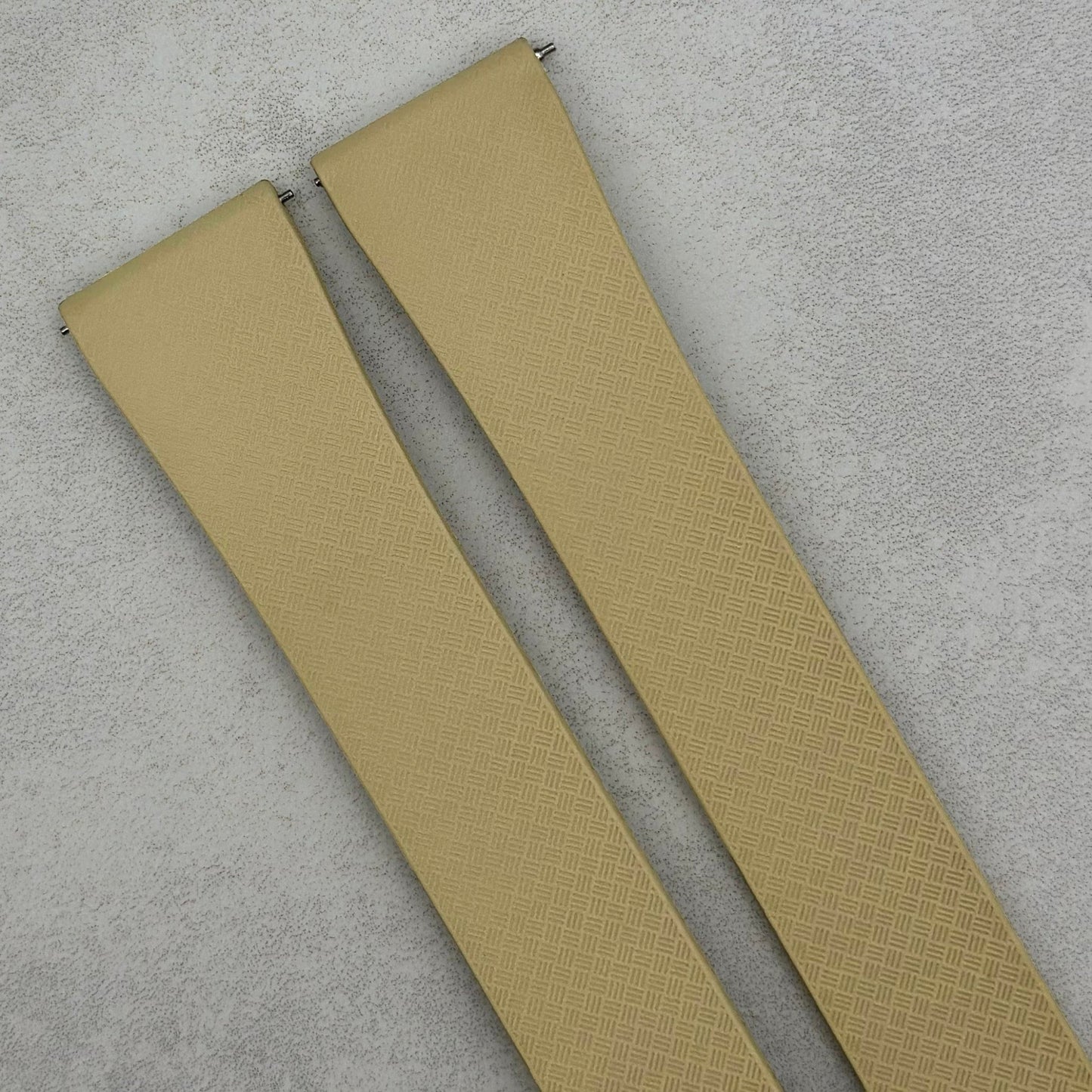 The Lisbon: Khaki Tan FKM Rubber CTS Watch Strap