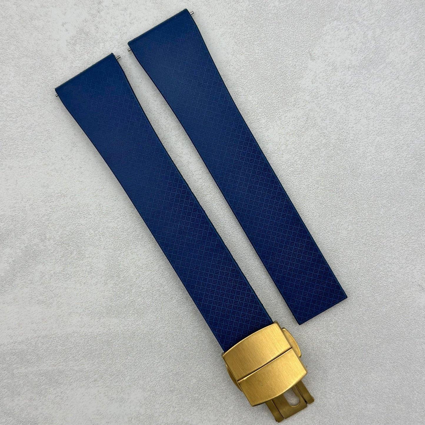 The Lisbon: Navy Blue FKM Rubber CTS Watch Strap