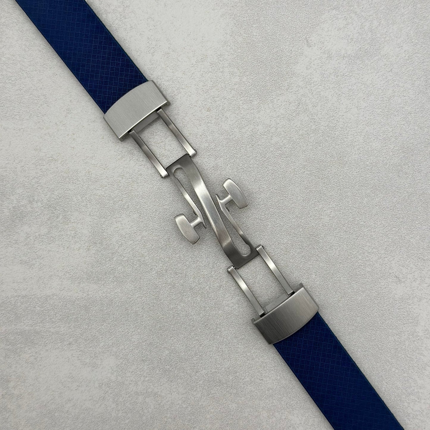 The Lisbon: Navy Blue FKM Rubber CTS Watch Strap