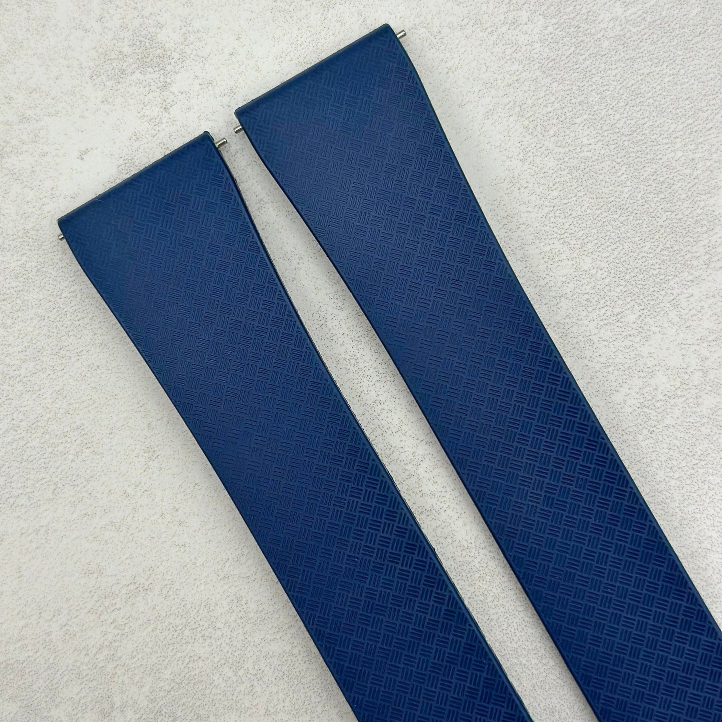 The Lisbon: Navy Blue FKM Rubber CTS Watch Strap