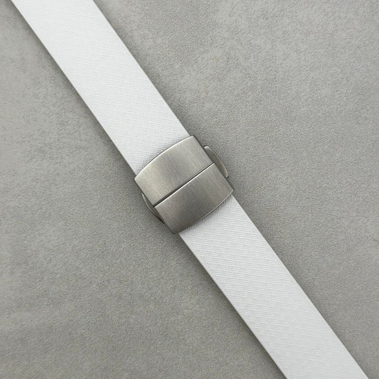 The Lisbon: White FKM Rubber CTS Apple Watch Strap