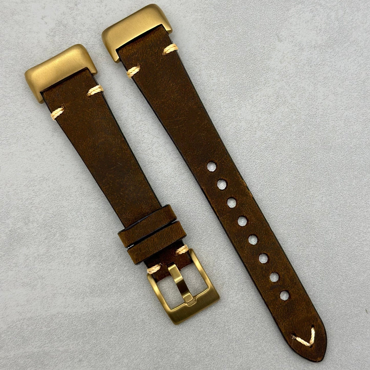 The Madrid: Chocolate Brown Full Grain Leather Fitbit Charge Watch Strap