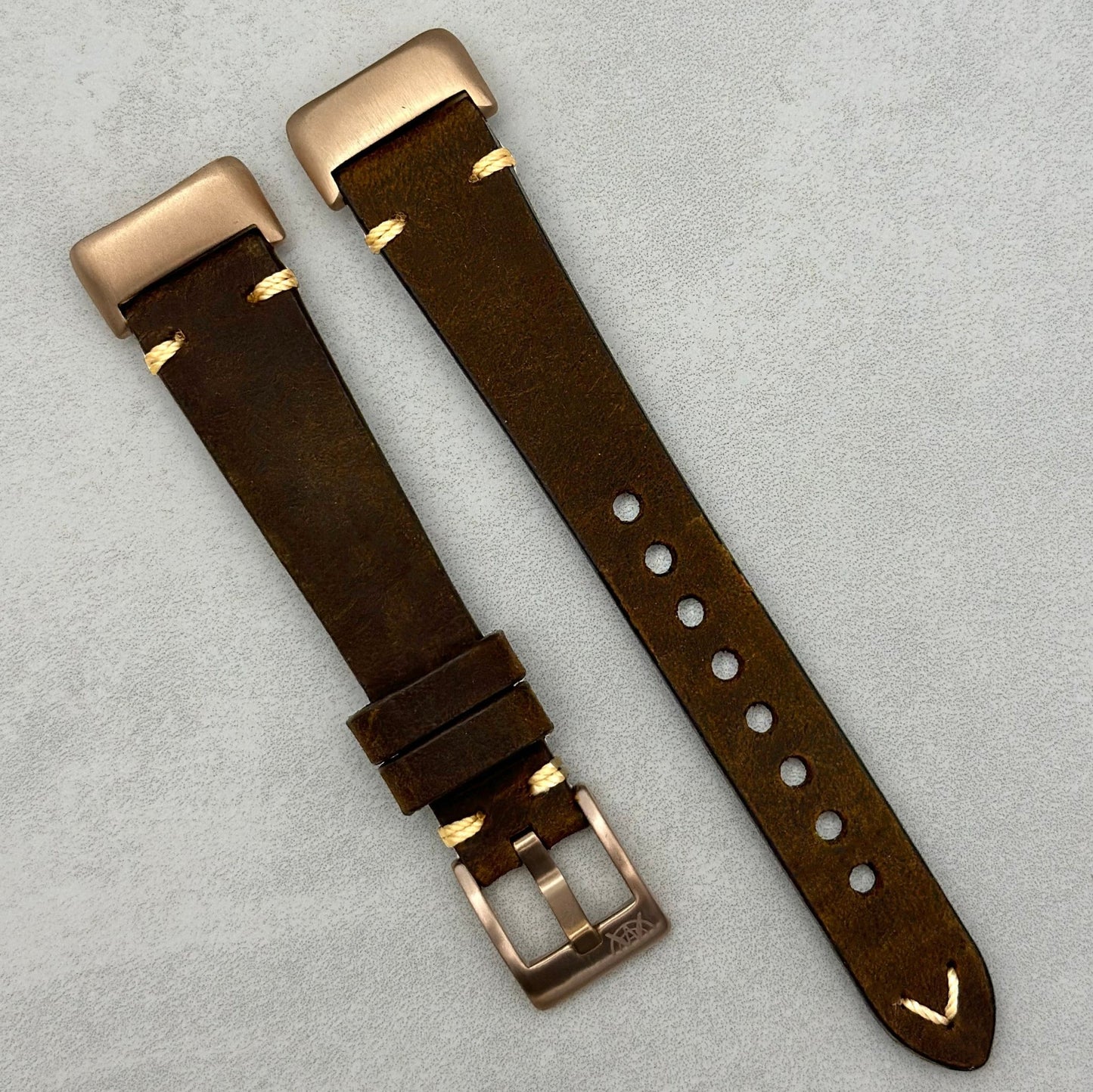 The Madrid: Chocolate Brown Full Grain Leather Fitbit Charge Watch Strap