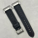 The Monte Carlo: Jet Black Perforated Leather Rally Garmin Quickfit Watch Strap