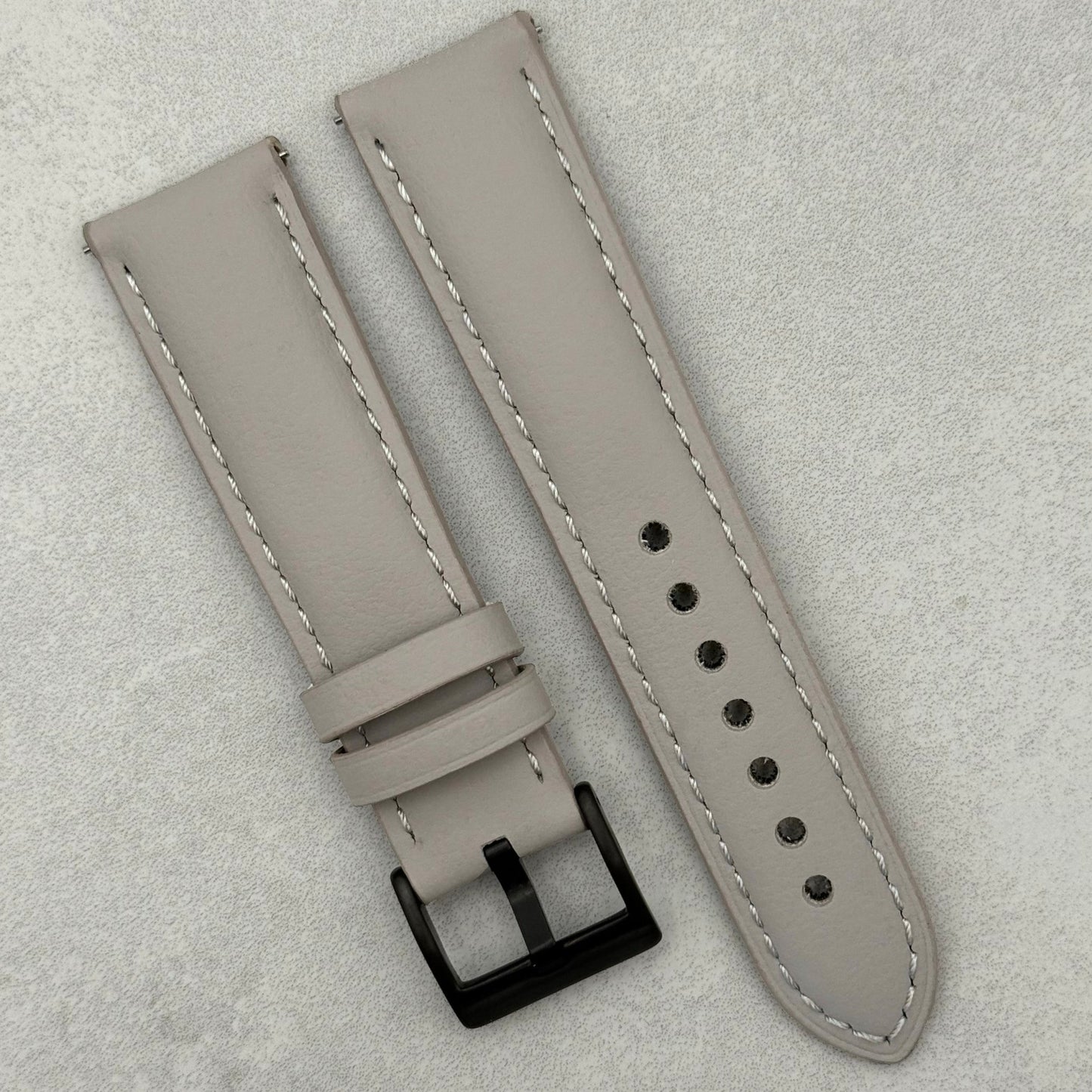 The New York: Dove Grey Vegan Leather Watch Strap