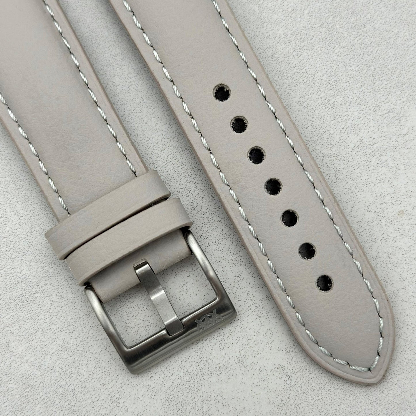 The New York: Dove Grey Vegan Leather Apple Watch Strap