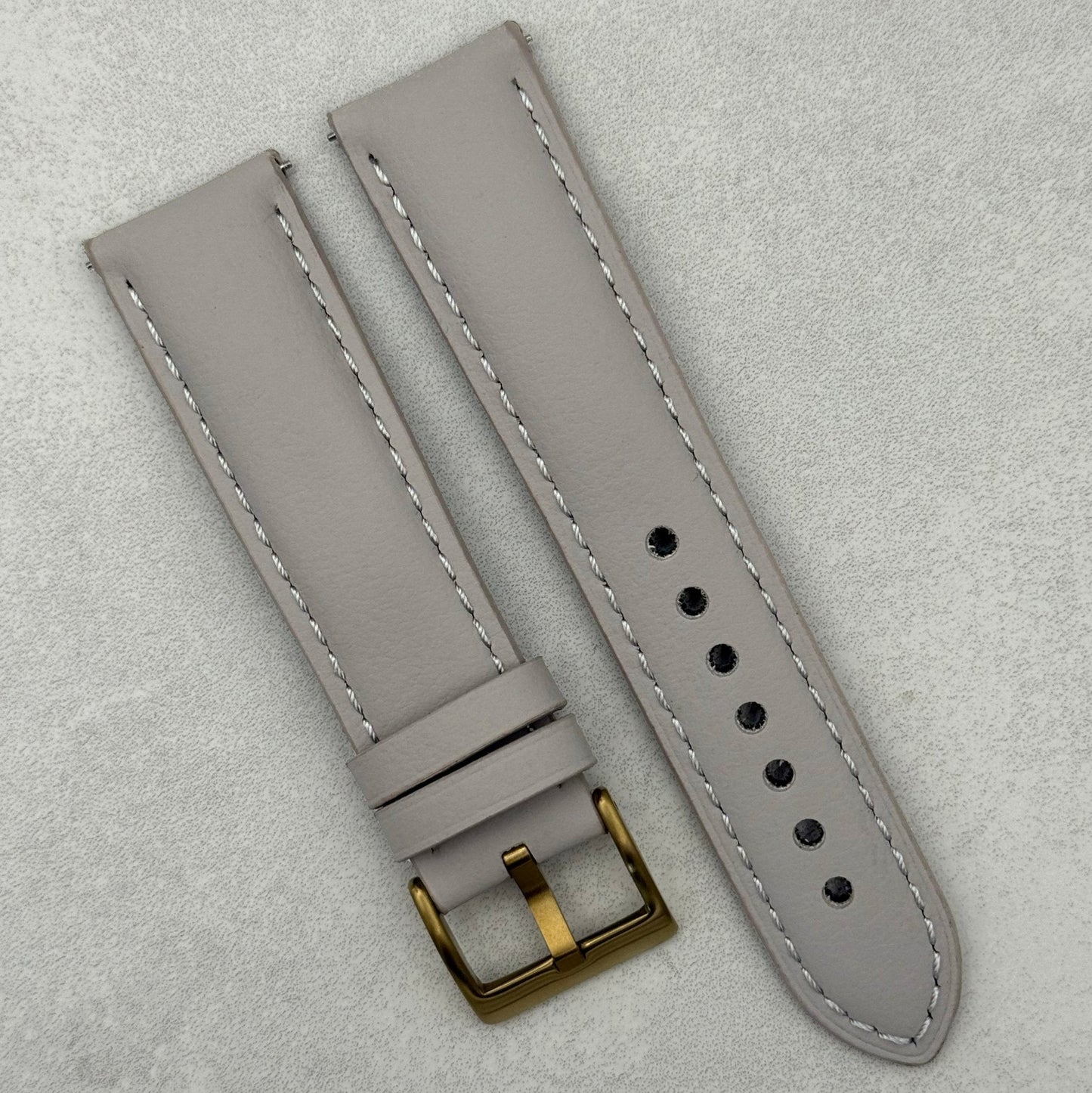 The New York: Dove Grey Vegan Leather Watch Strap