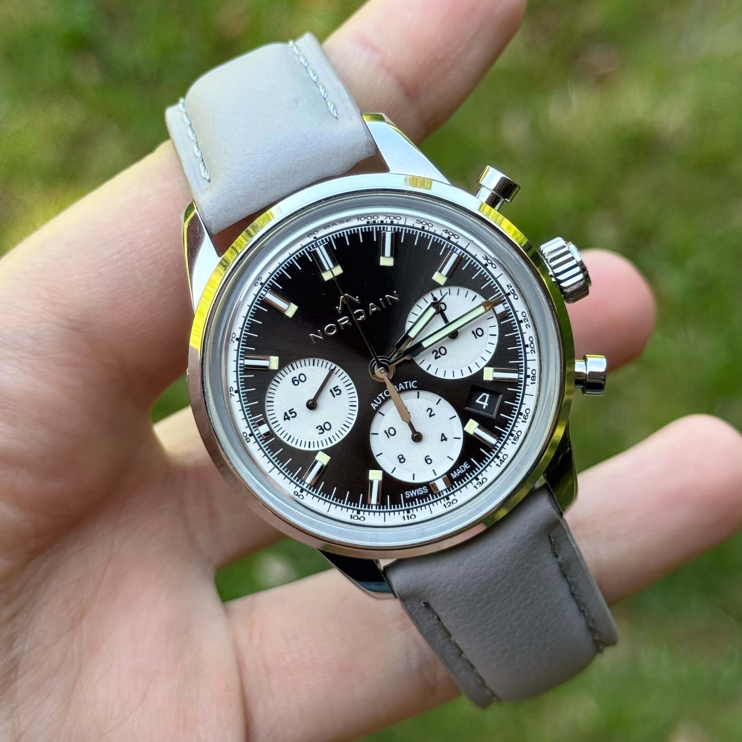 The New York: Dove Grey Vegan Leather Watch Strap
