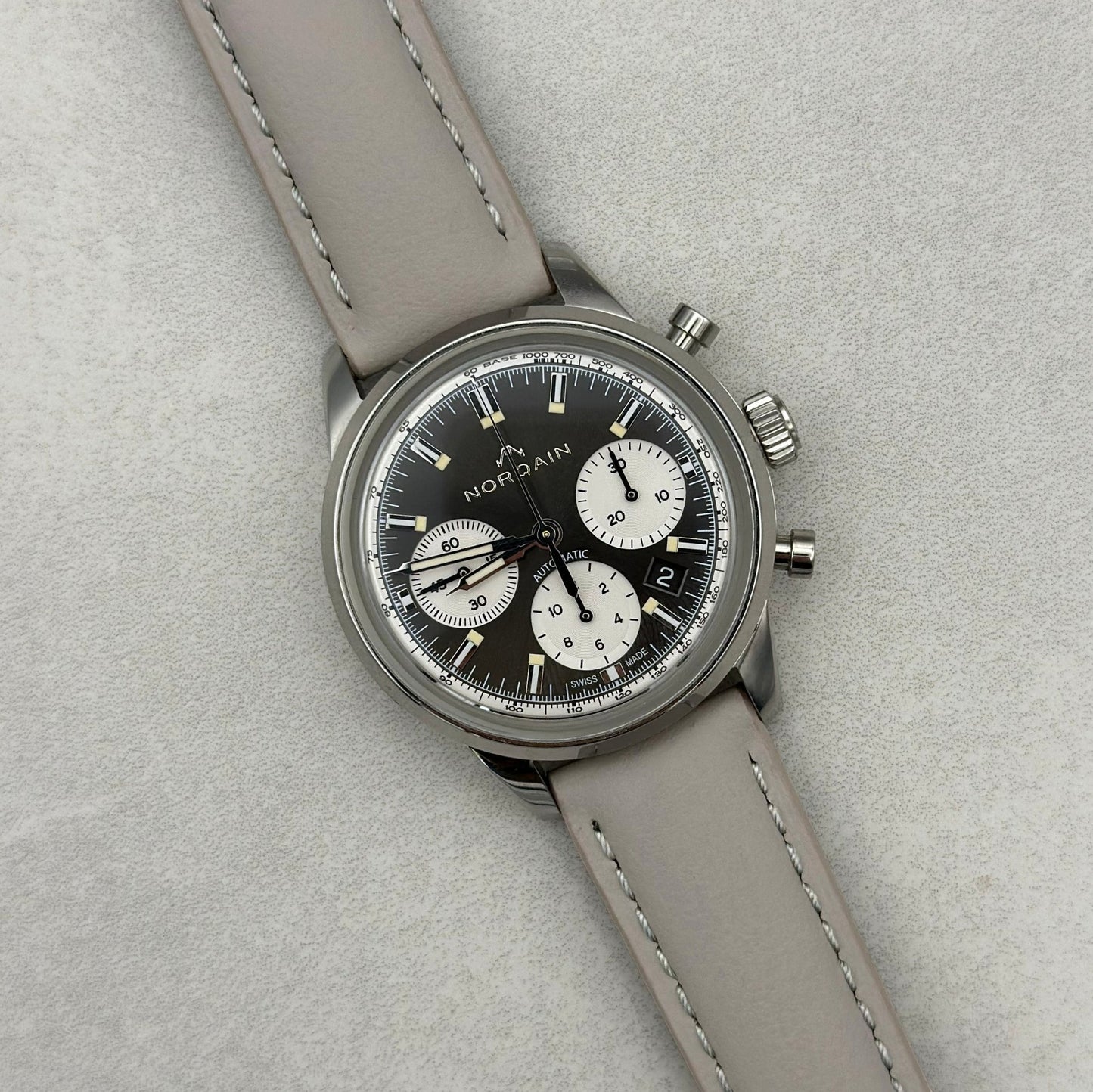The New York: Dove Grey Vegan Leather Watch Strap