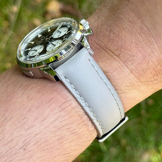 The New York: Dove Grey Vegan Leather Watch Strap