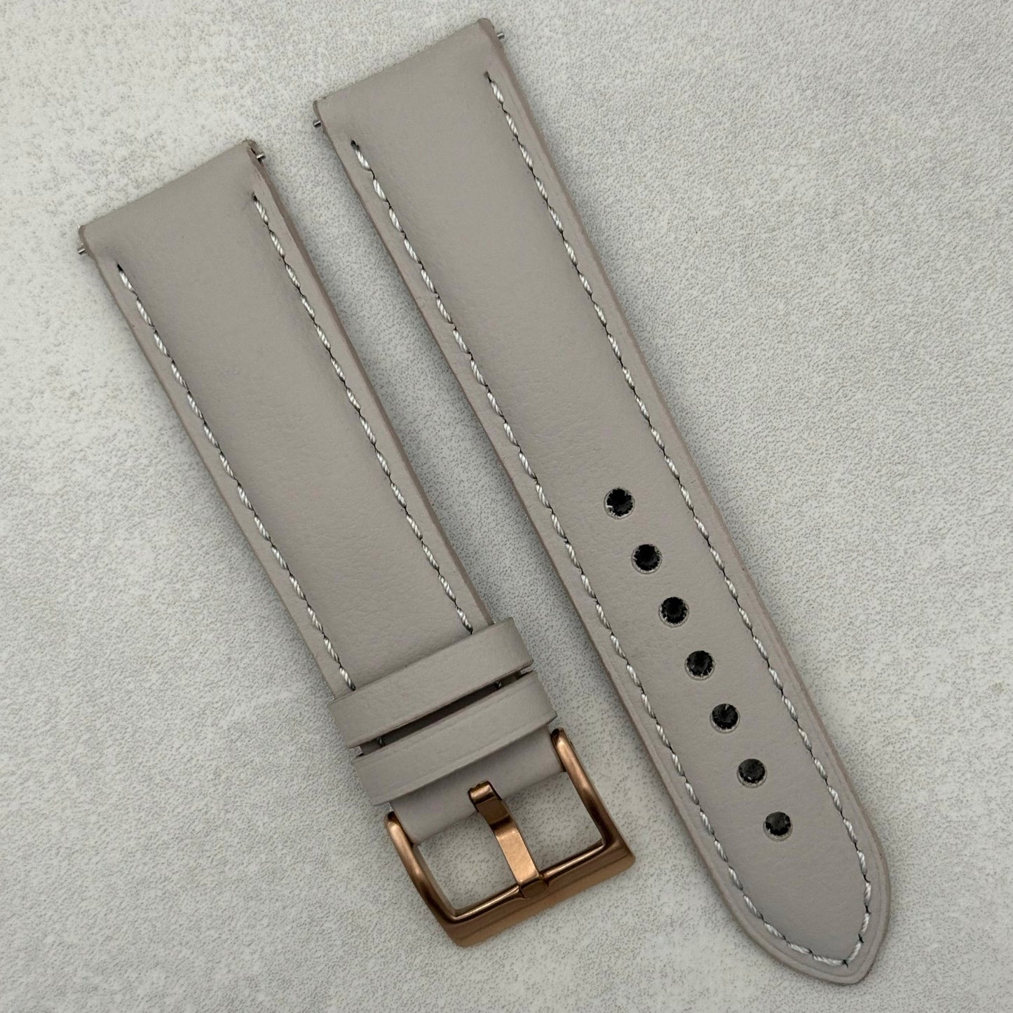 The New York: Dove Grey Vegan Leather Watch Strap