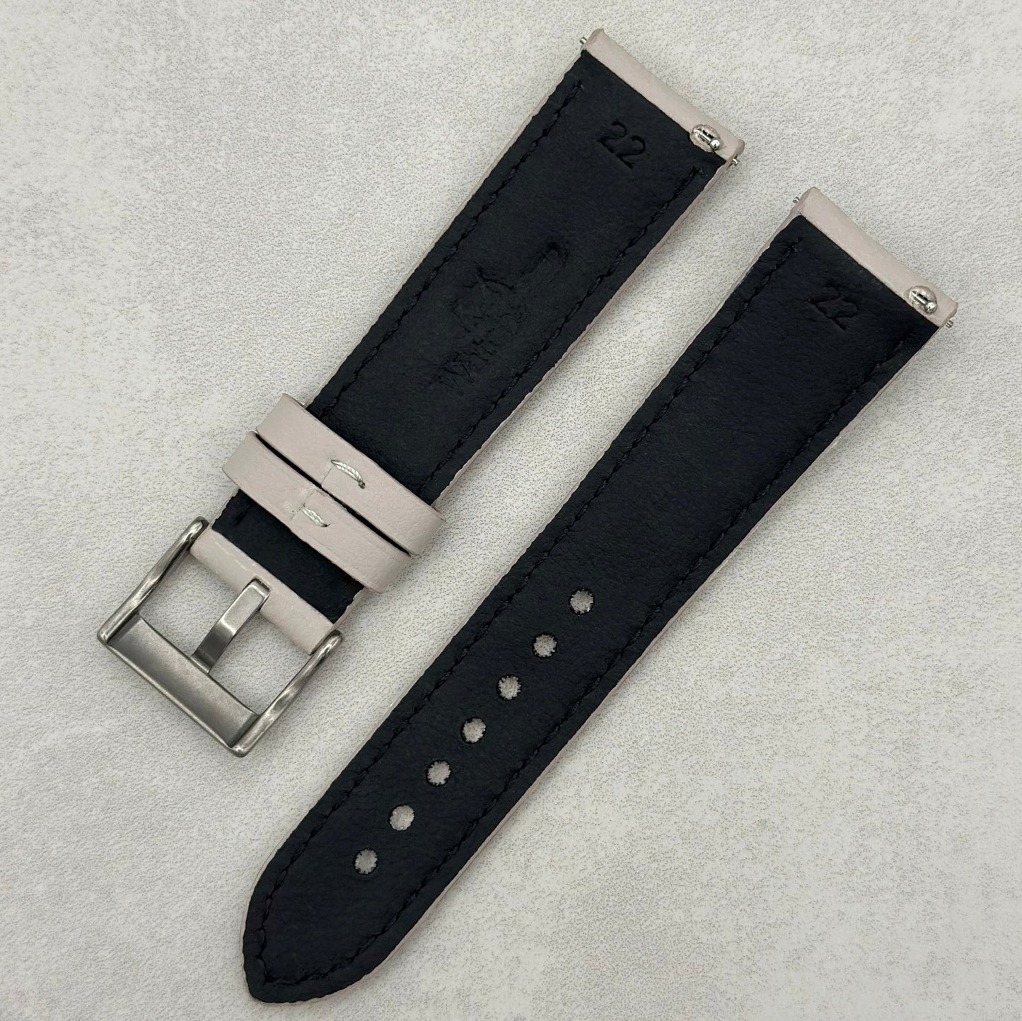 The New York: Dove Grey Vegan Leather Watch Strap