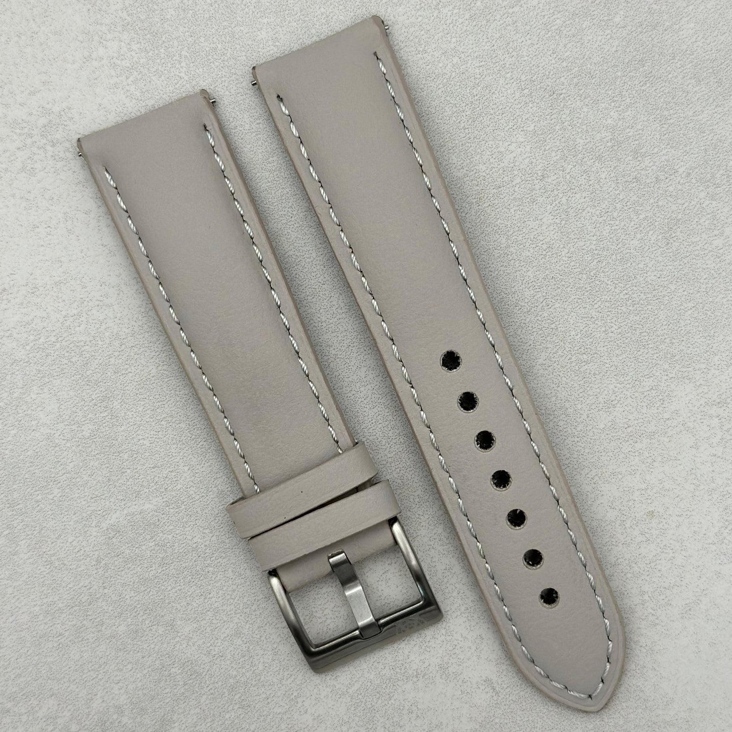 The New York: Dove Grey Vegan Leather Watch Strap