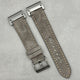 The Paris: Light Grey Padded Suede Garmin QuickFit Watch Strap