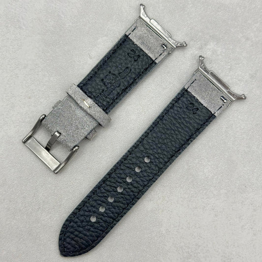 The Paris: Light Grey Padded Suede Samsung Galaxy Watch Ultra Strap