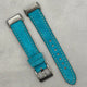 The Paris: Turquoise Blue Padded Suede Fitbit Charge Watch Strap