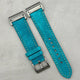 The Paris: Turquoise Padded Suede Garmin QuickFit Watch Strap