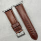 The Prague: Chestnut Brown Vegetable Tanned Full Grain Leather Samsung Galaxy Watch Ultra Strap
