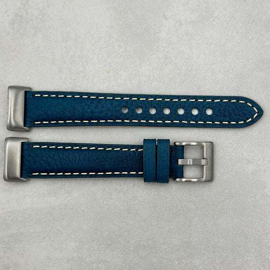 The Rome: Prussian Blue Italian Full Grain Leather Fitbit Charge Watch Strap