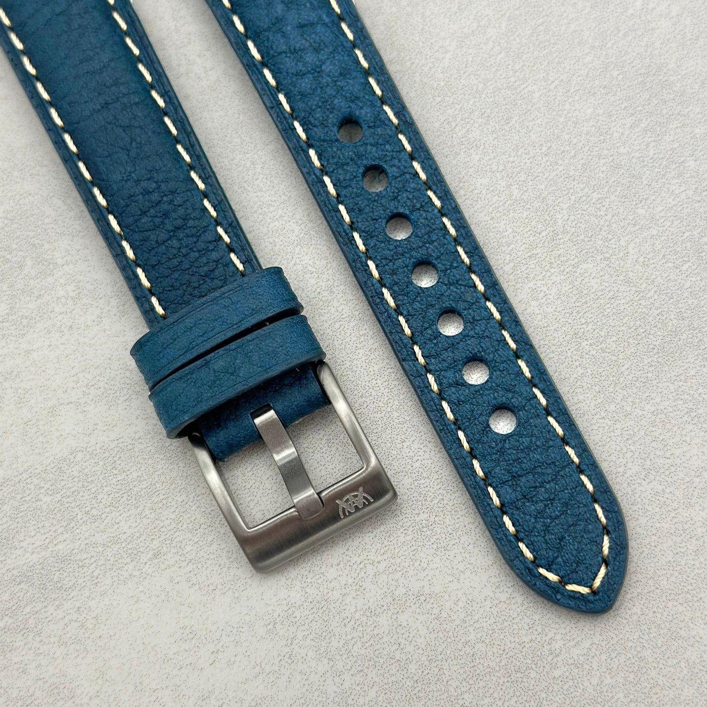 The Rome: Prussian Blue Italian Full Grain Leather Fitbit Charge Watch Strap