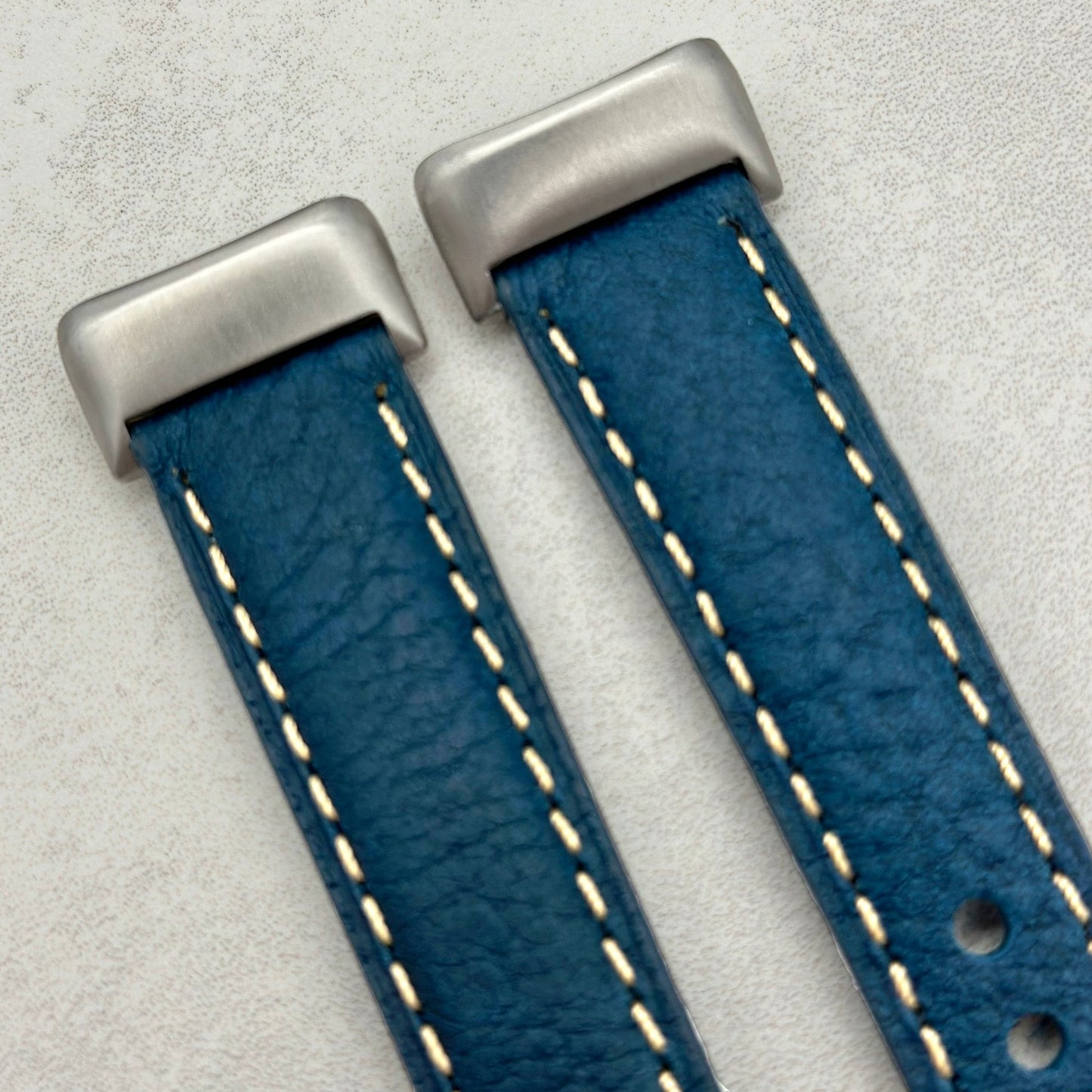 The Rome: Prussian Blue Italian Full Grain Leather Fitbit Charge Watch Strap