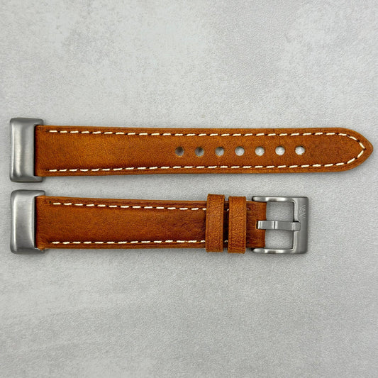 The Rome: Copper Brown Italian Full Grain Leather Fitbit Charge Watch Strap