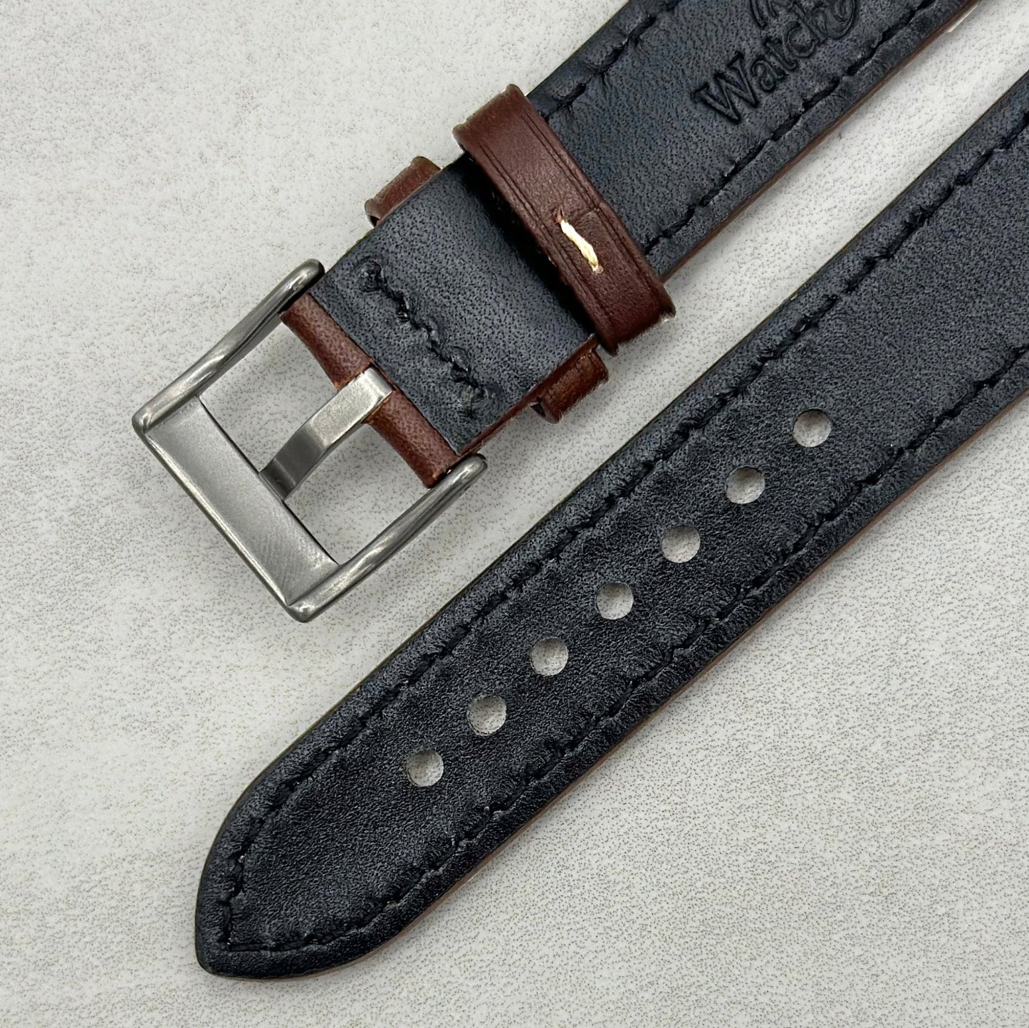 The Venice: Mocha Brown Italian Vegetable Tanned Leather Apple Watch Strap