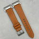 The Venice: Caramel Tan Italian Vegetable Tanned Leather Garmin QuickFit Watch Strap